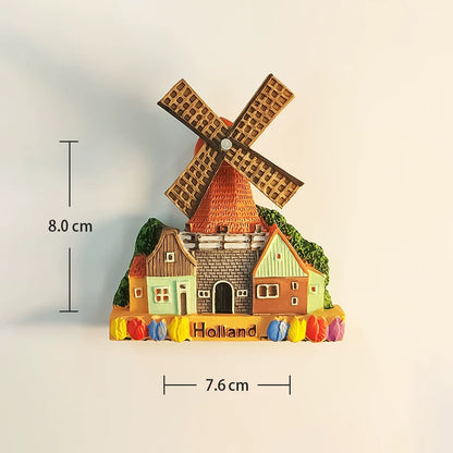 Dutch Windmill Fridge Magnet (Netherlands)
