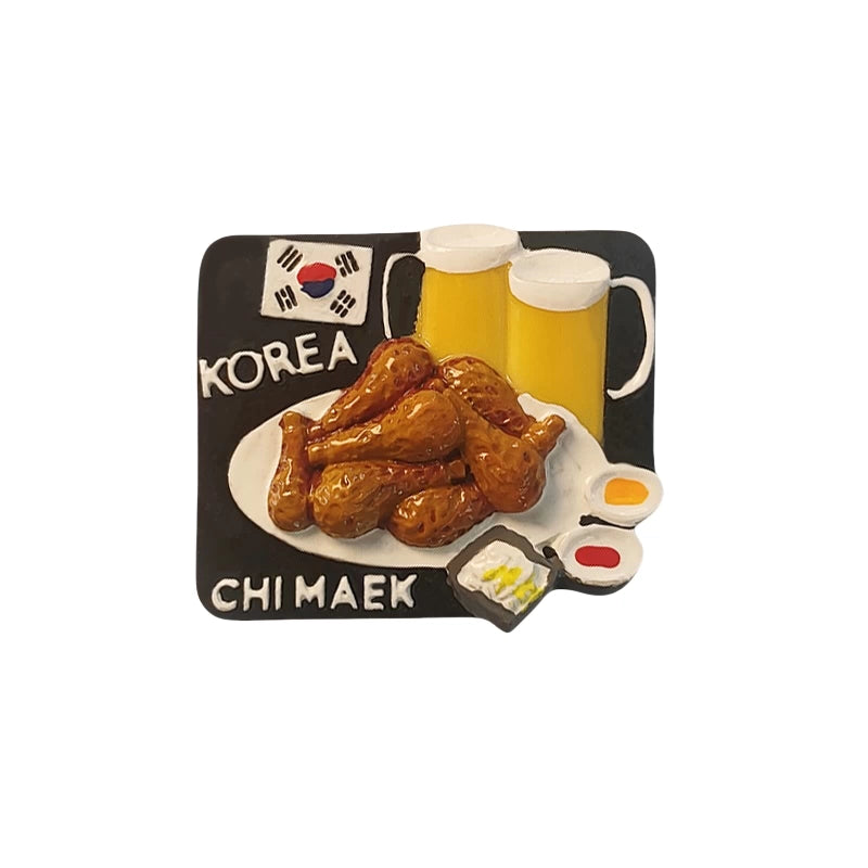 Korea Chimaek Fried Chicken and Beer Fridge Magnet
