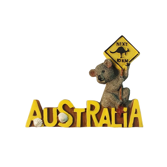 Australia Letters Koala + Kangaroo Sign Fridge Magnet