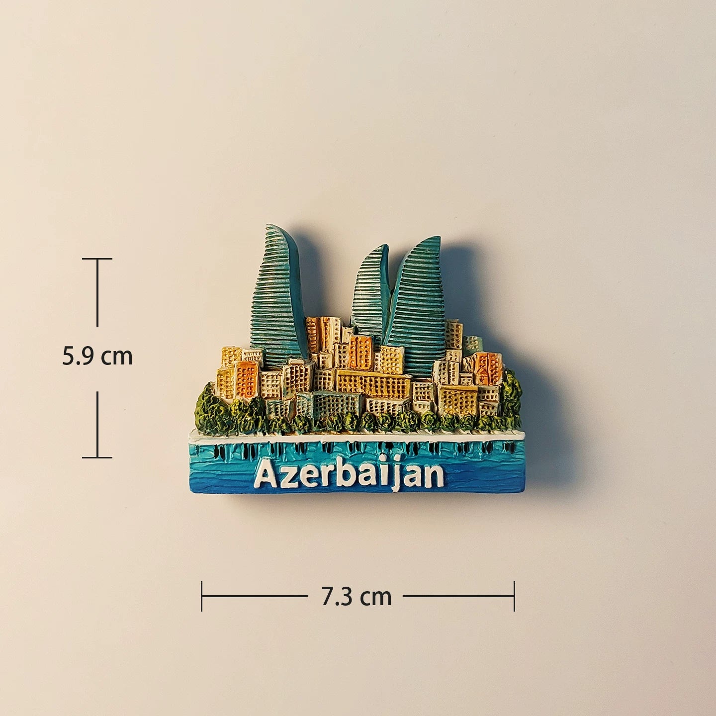 Baku Flame Towers Fridge Magnet (Azerbaijan)