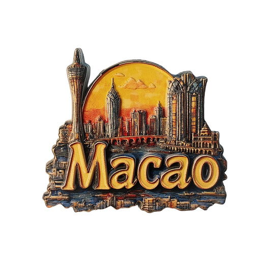 Macao Skyline Fridge Magnet
