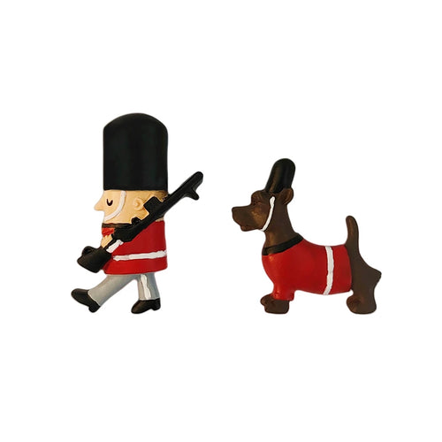 London Royal Guard and Dog Fridge Magnet (UK)