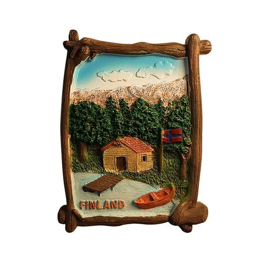 Finland Lakeside Cabin Fridge Magnet