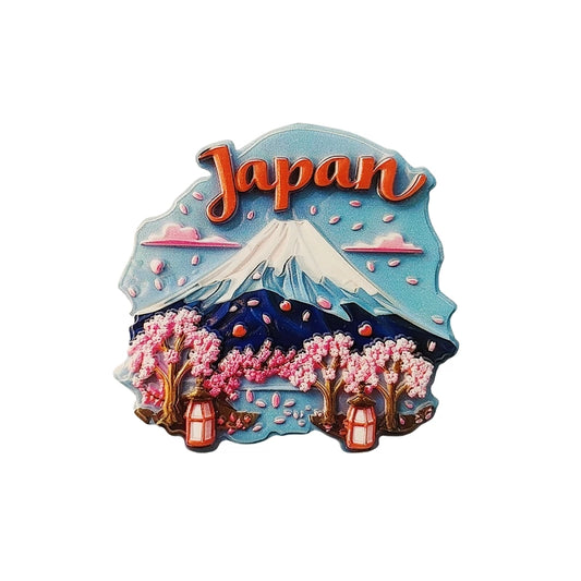 Japan Mt. Fuji Cherry Blossom Fridge Magnet