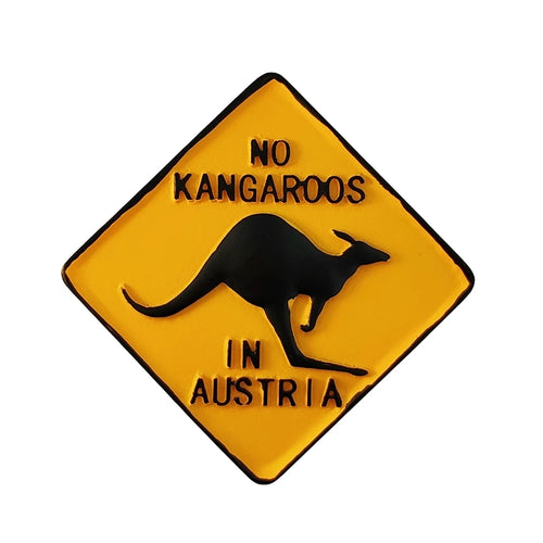 Austria No Kangaroos Sign Fridge Magnet