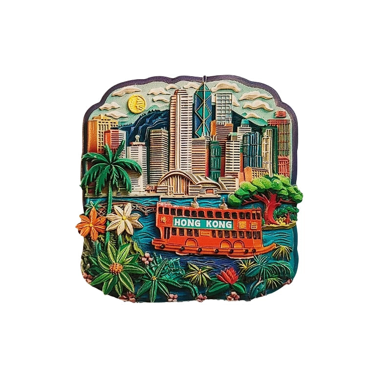 Hong Kong Skyline & Star Ferry Fridge Magnet