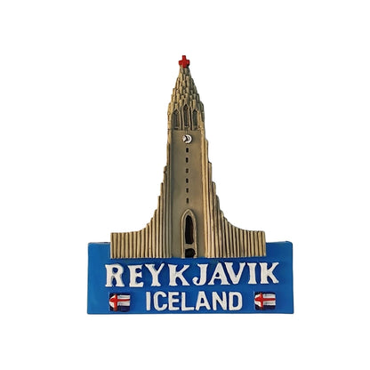 Reykjavík Hallgrímskirkja Church Fridge Magnet (Iceland)