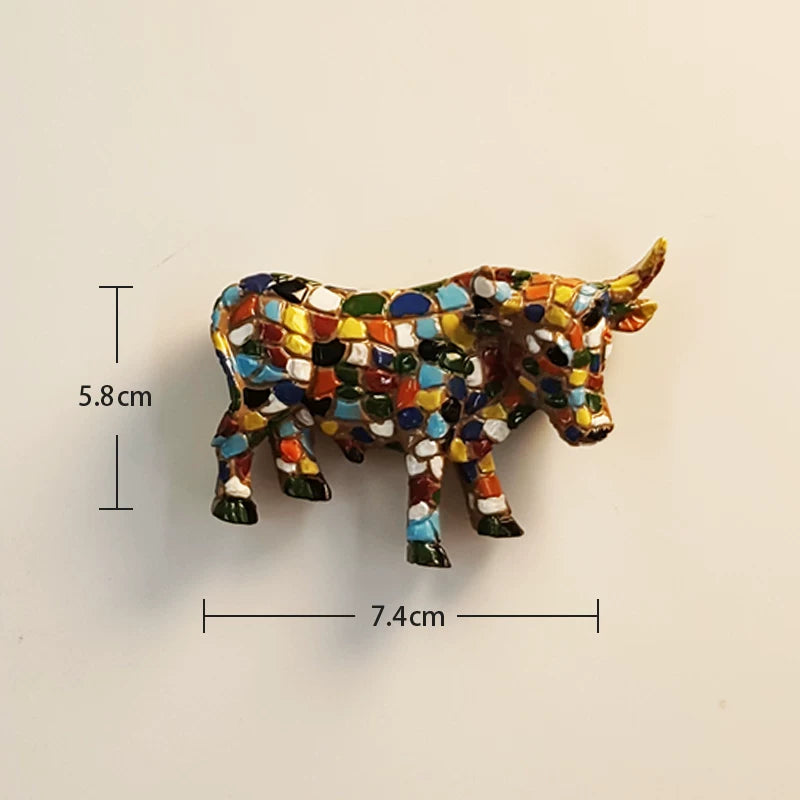Barcelona Mosaic Bull Fridge Magnet (Spain)