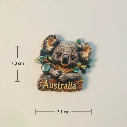 Koala on Eucalyptus Australia Fridge Magnet