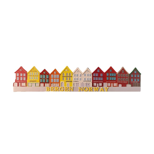 Bergen Bryggen Colored Houses Fridge Magnet (Norway)