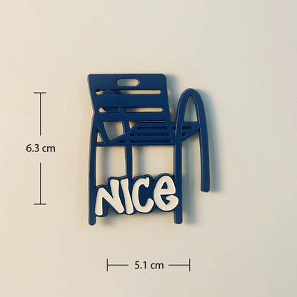 Nice Beach Chair Fridge Magnet (France)