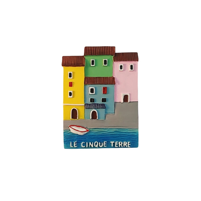 Cinque Terre Colored Houses Fridge Magnet (Italy)