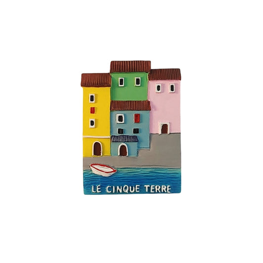 Cinque Terre Colored Houses Fridge Magnet (Italy)