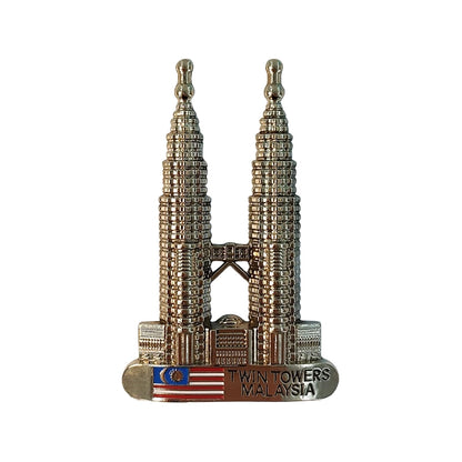 Malaysia Petronas Towers Silver Edition Fridge Magnet