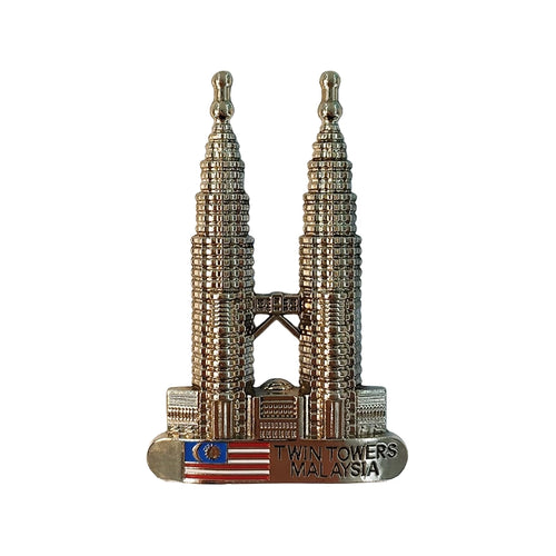 Malaysia Petronas Towers Silver Edition Fridge Magnet