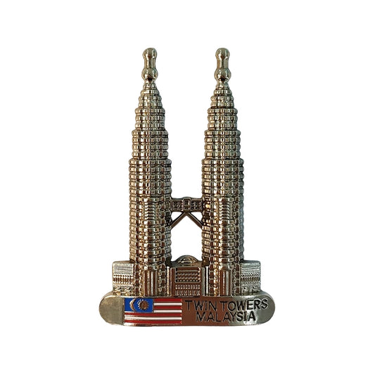 Malaysia Petronas Towers Silver Edition Fridge Magnet