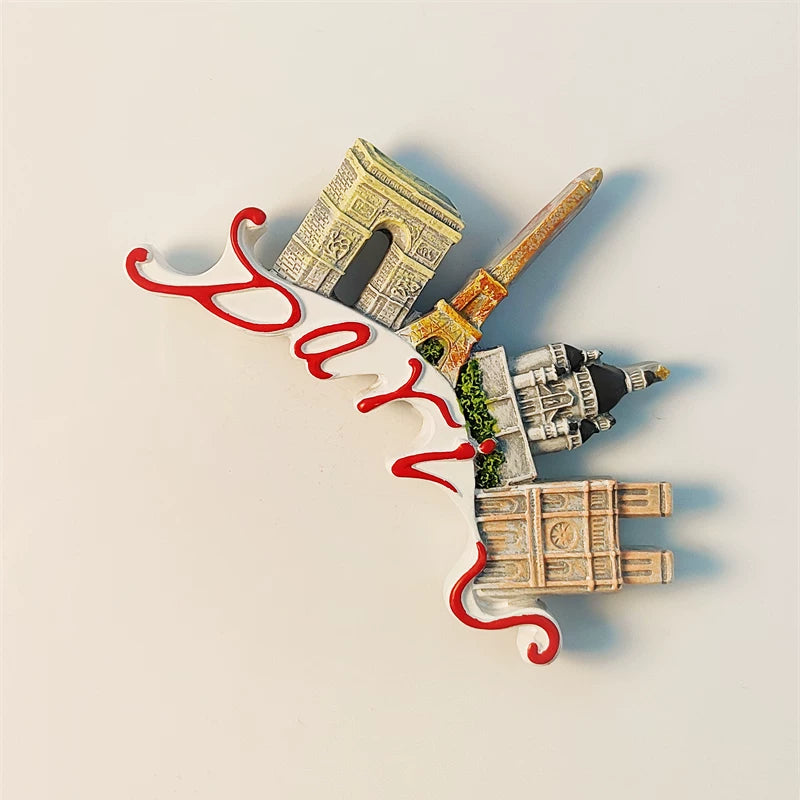 Paris Landmarks Collage Fridge Magnet (France)