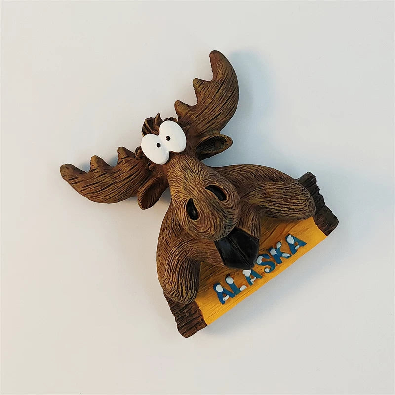 Alaska Moose Head Fridge Magnet (USA)