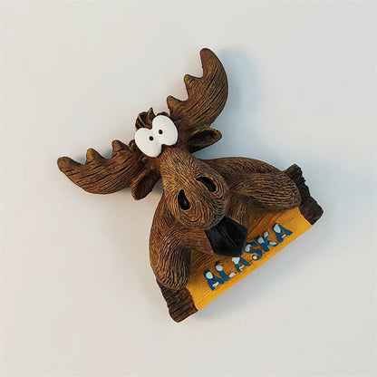 Alaska Moose Head Fridge Magnet (USA)