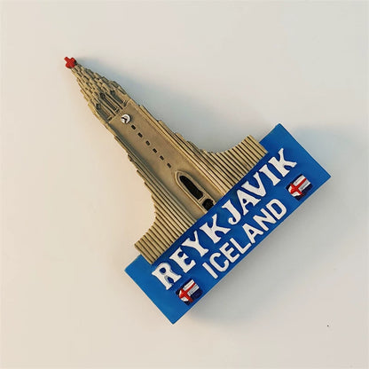 Reykjavík Hallgrímskirkja Church Fridge Magnet (Iceland)