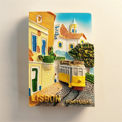 Lisbon Yellow Tram Fridge Magnet (Portugal)