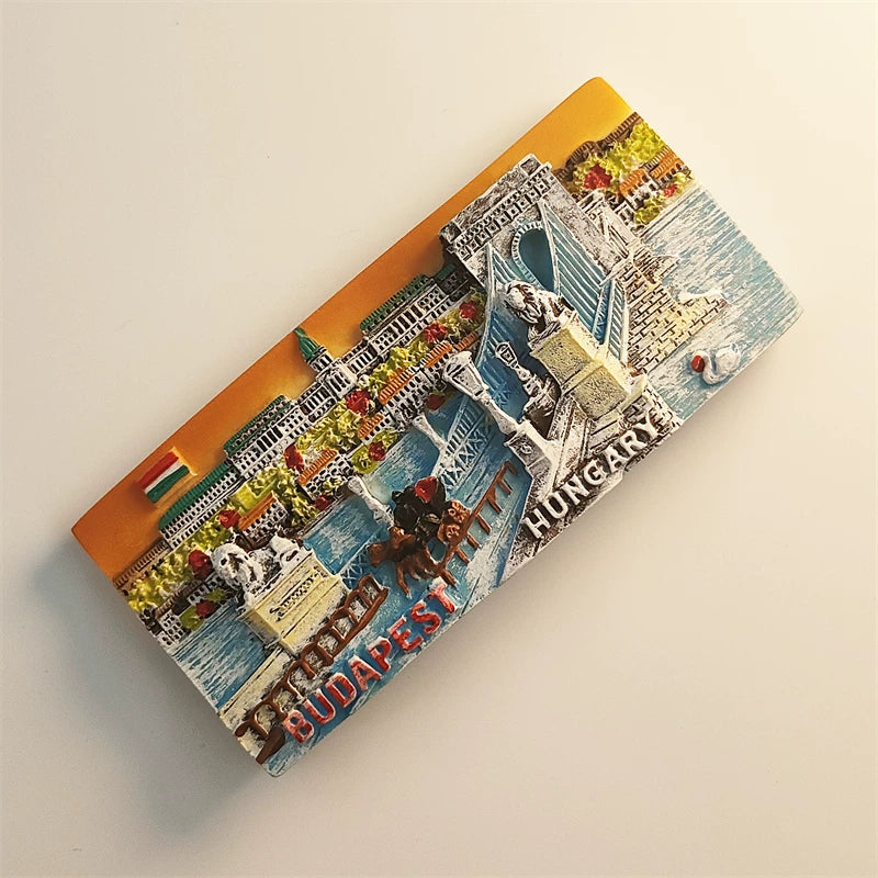 Aimant de réfrigérateur Pont des chaînes de Budapest (Hongrie)