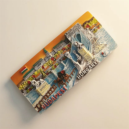 Aimant de réfrigérateur Pont des chaînes de Budapest (Hongrie)
