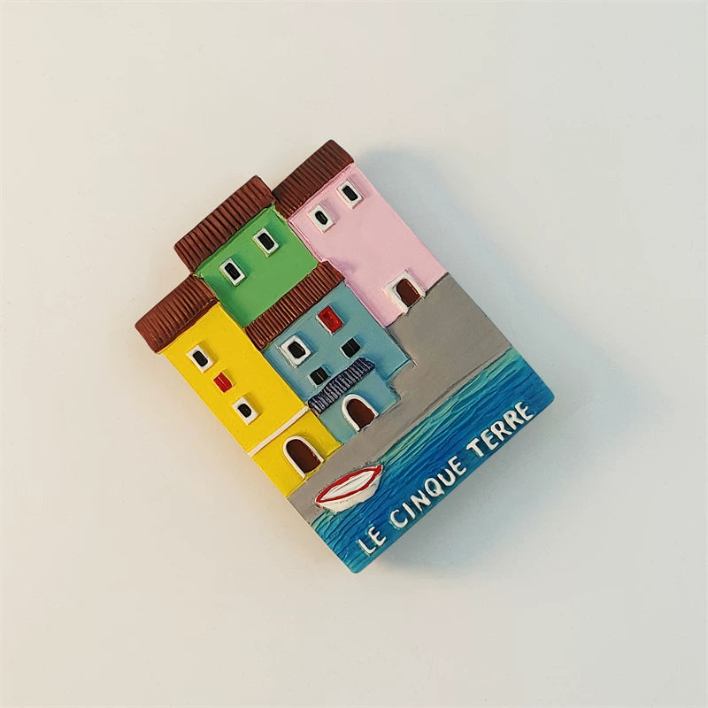 Cinque Terre Colored Houses Fridge Magnet (Italy)
