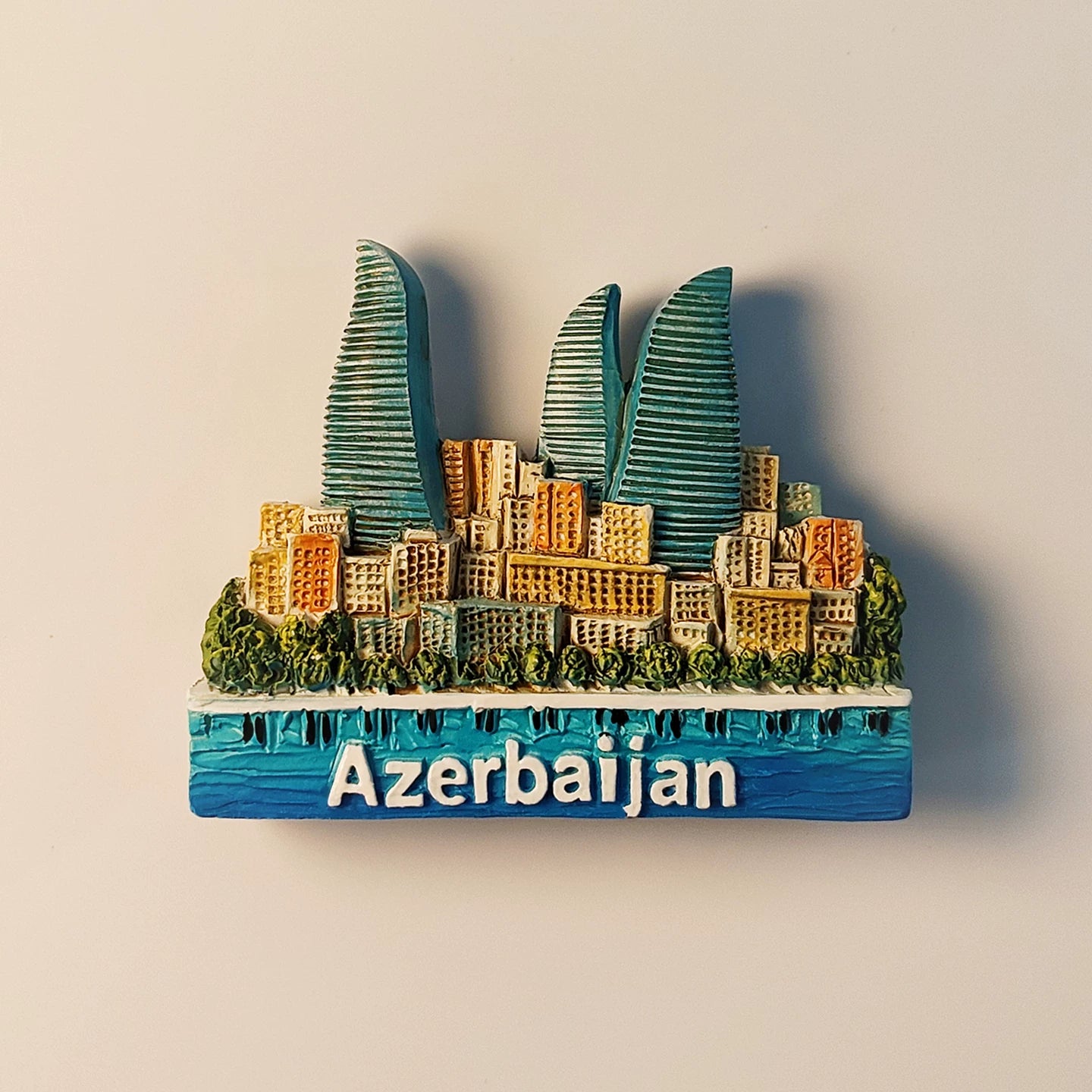 Baku Flame Towers Fridge Magnet (Azerbaijan)