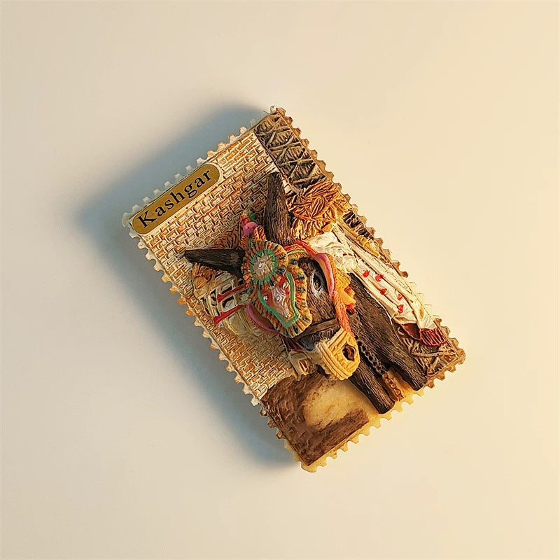 Kashgar Silk Road Donkey Fridge Magnet (Xinjiang, China)