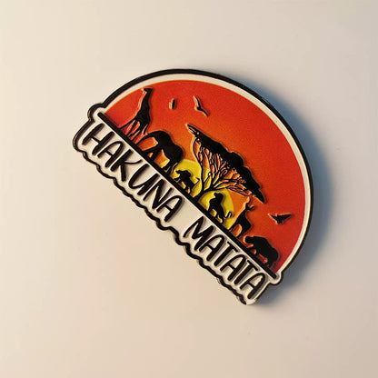 Africa Hakuna Matata Safari Sunset Fridge Magnet