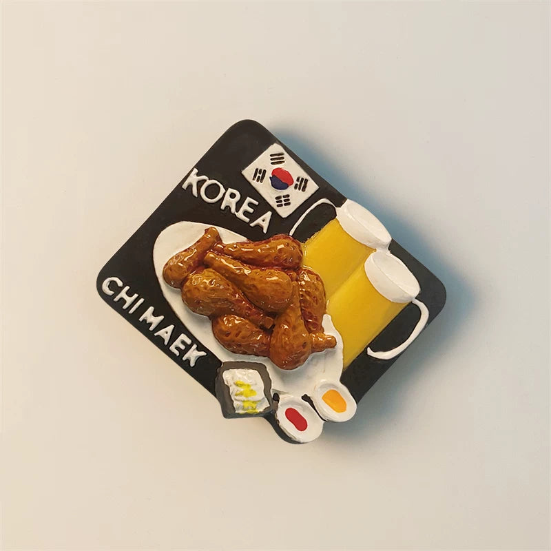 Korea Chimaek Fried Chicken and Beer Fridge Magnet