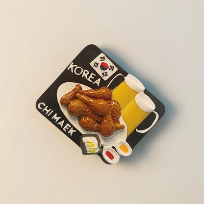 Korea Chimaek Fried Chicken and Beer Fridge Magnet