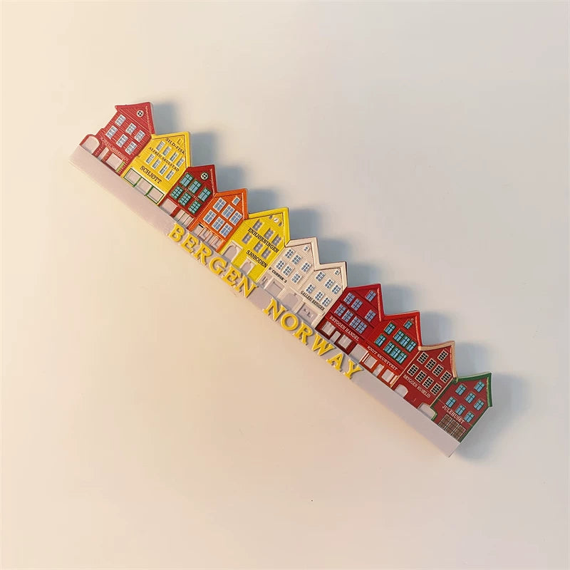 Bergen Bryggen Colored Houses Fridge Magnet (Norway)