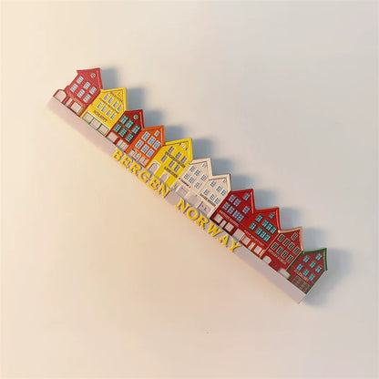 Bergen Bryggen Colored Houses Fridge Magnet (Norway)