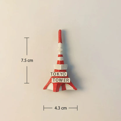 Tokyo Tower Duo - Red & Blue Set Fridge Magnet