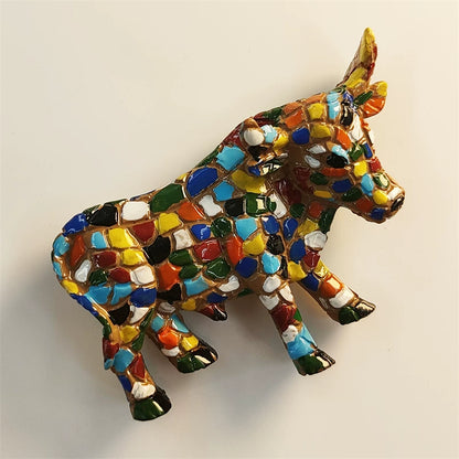 Barcelona Mosaic Bull Fridge Magnet (Spain)