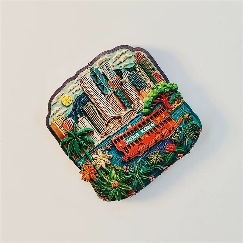 Hong Kong Skyline & Star Ferry Fridge Magnet