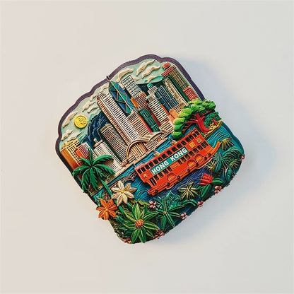 Hong Kong Skyline & Star Ferry Fridge Magnet