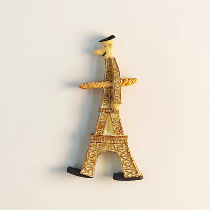 Paris Eiffel Character Fridge Magnet (France)