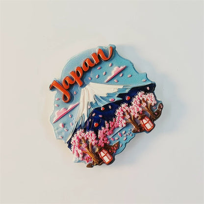 Japan Mt. Fuji Cherry Blossom Fridge Magnet