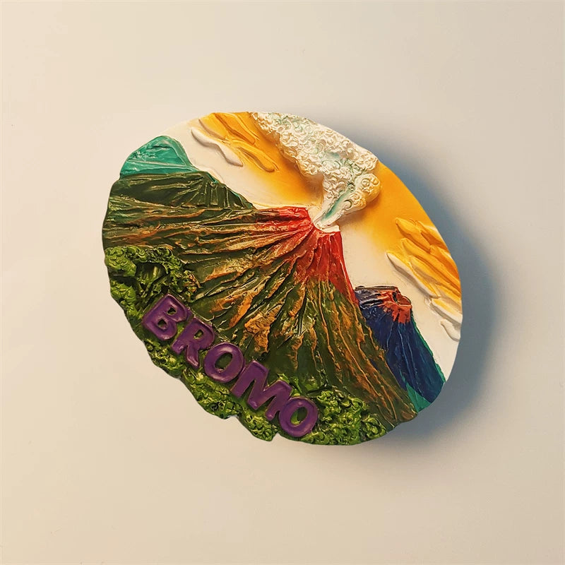 Mount Bromo Volcano Fridge Magnet (Indonesia)