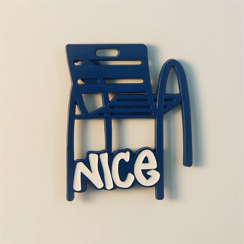 Nice Beach Chair Fridge Magnet (France)