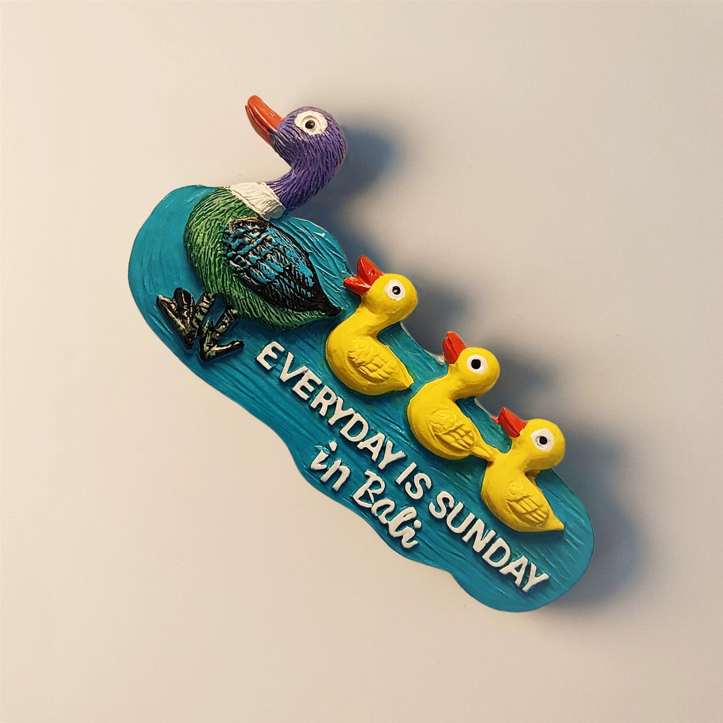Bali Ducks Everyday is Sunday Fridge Magnet (Indonesia)