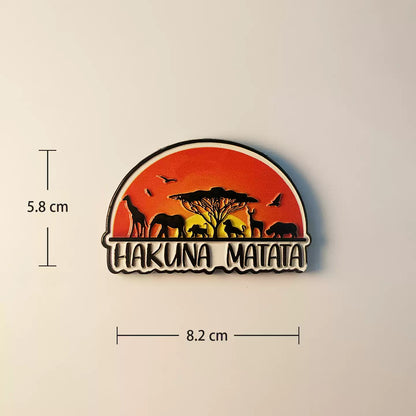 Africa Hakuna Matata Safari Sunset Fridge Magnet