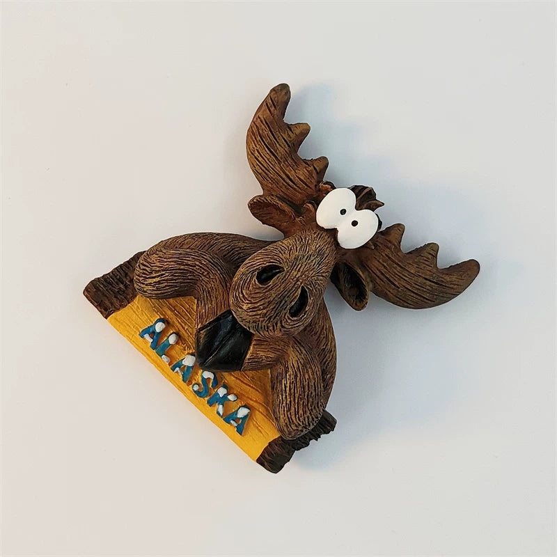 Alaska Moose Head Fridge Magnet (USA)