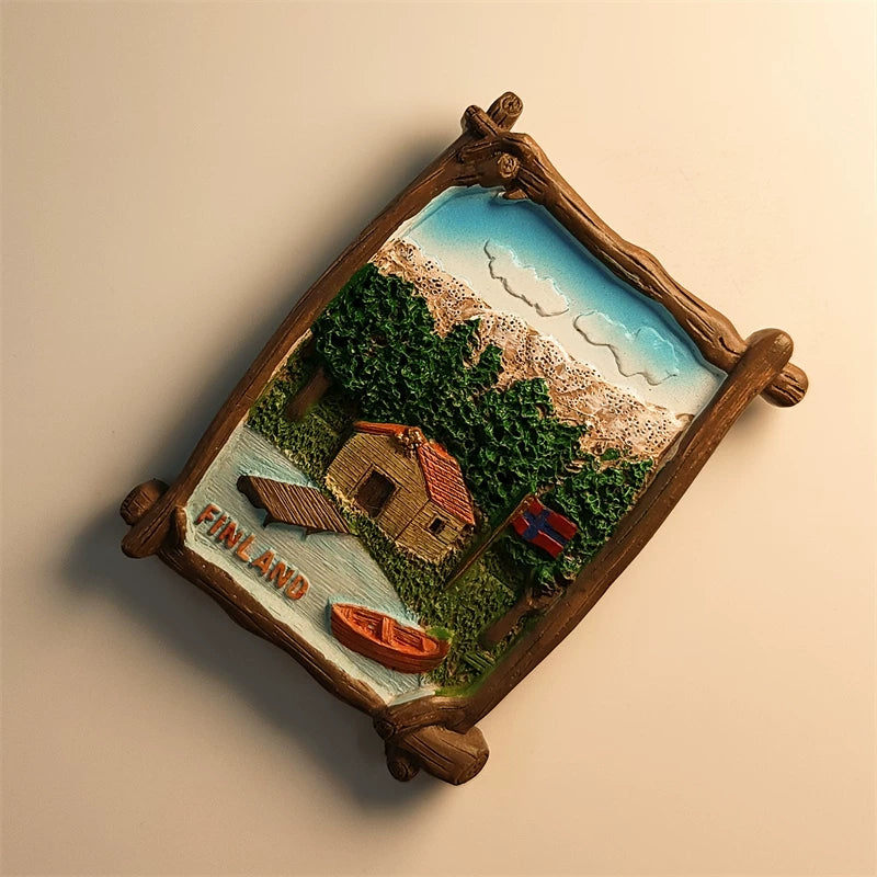 Finland Lakeside Cabin Fridge Magnet
