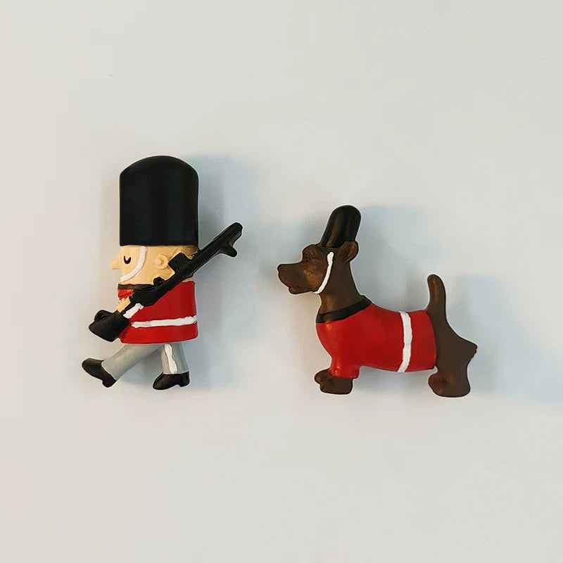 London Royal Guard and Dog Fridge Magnet (UK)