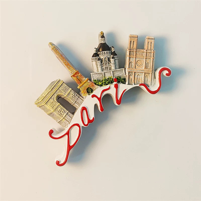Paris Landmarks Collage Fridge Magnet (France)