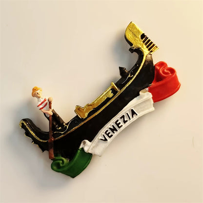 Venezia Gondola - Italian Flag Edition Fridge Magnet